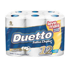 Papel Higiênico Duetto Neutro Folha Dupla 30mt C/12 rolos