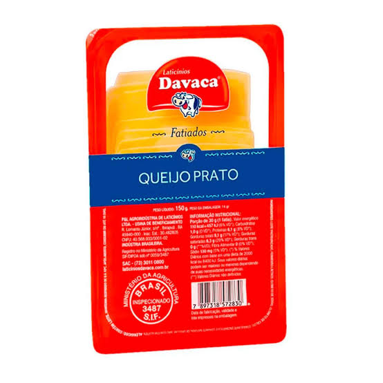 Queijo Prato Davaca 150g